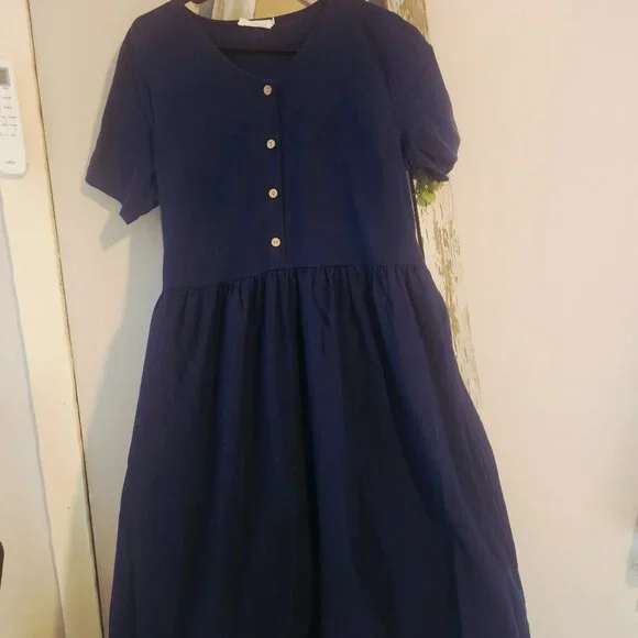Hannah Canvas Linen Dress - Picture 1 of 4